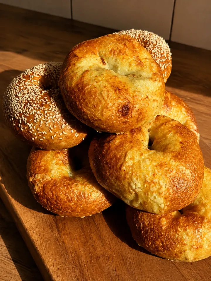 Fresh bagel from Little Long Espresso